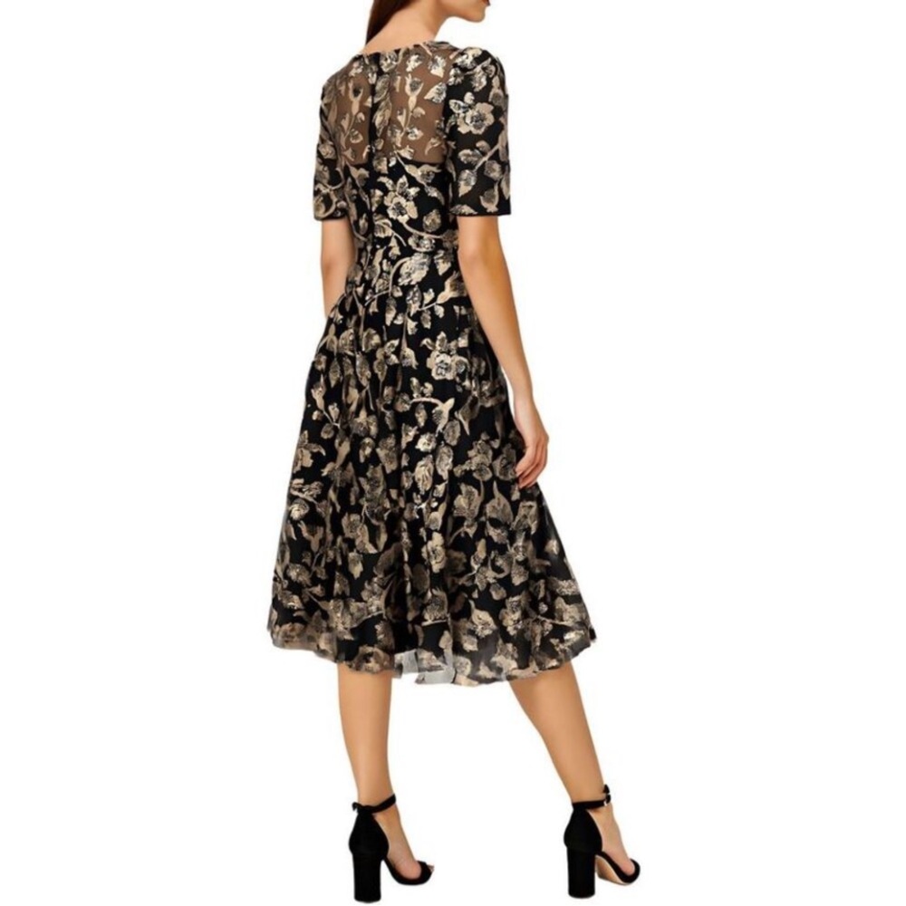 Super Gorgeous Eliza J Puff Sleeve Midi Lace Dress